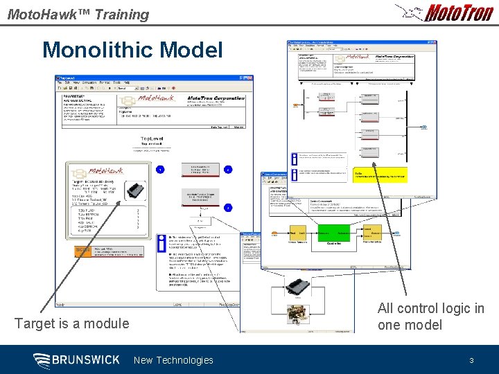 Moto. Hawk™ Training Monolithic Model All control logic in one model Target is a