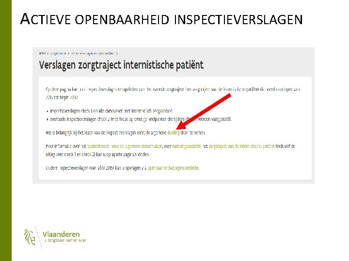 ACTIEVE OPENBAARHEID INSPECTIEVERSLAGEN 