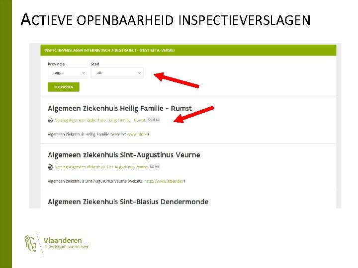 ACTIEVE OPENBAARHEID INSPECTIEVERSLAGEN 