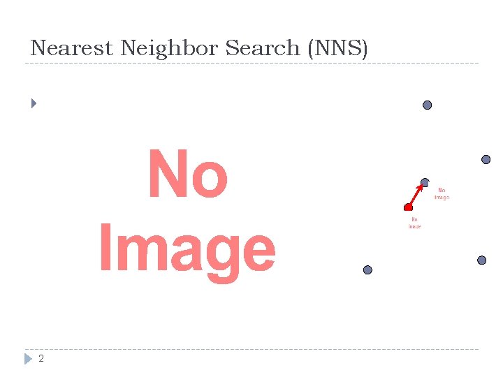 Nearest Neighbor Search (NNS) 2 