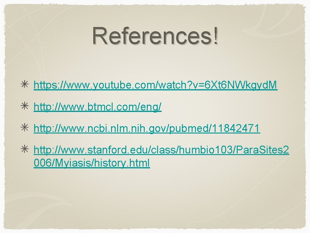 References! https: //www. youtube. com/watch? v=6 Xt 6 NWkgyd. M http: //www. btmcl. com/eng/