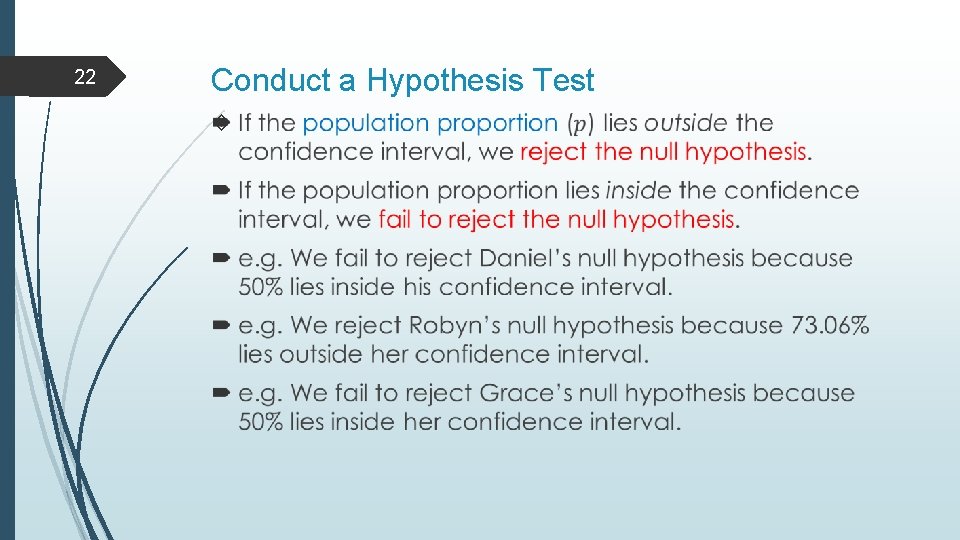22 Conduct a Hypothesis Test 
