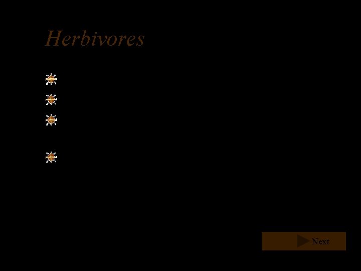 Herbivores are animals that eat ONLY plants. They need a lot of energy to Herbivores are animals that eat ONLY plants. They need a lot of energy to