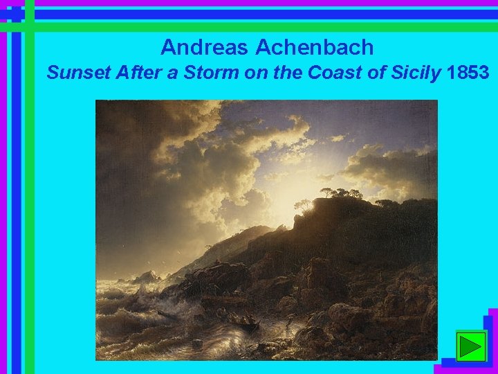 Andreas Achenbach Sunset After a Storm on the Coast of Sicily 1853 