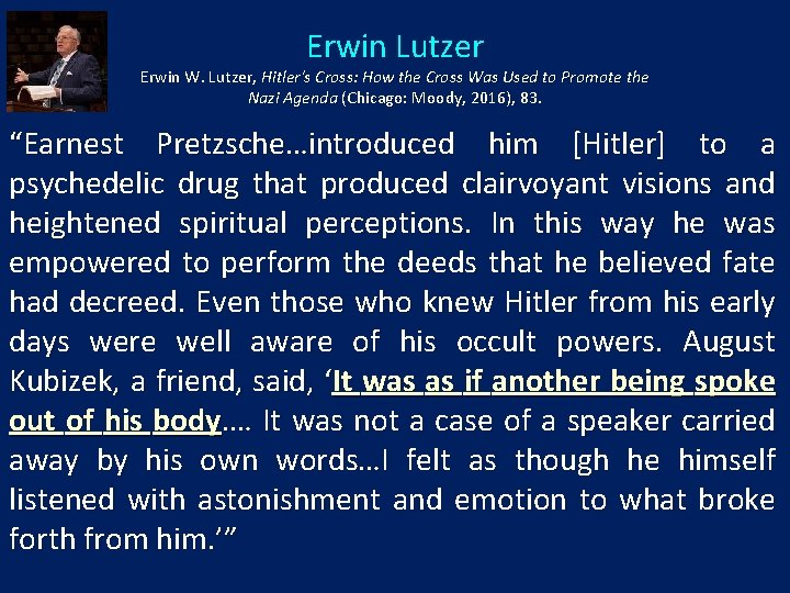 Erwin Lutzer Erwin W. Lutzer, Hitler's Cross: How the Cross Was Used to Promote