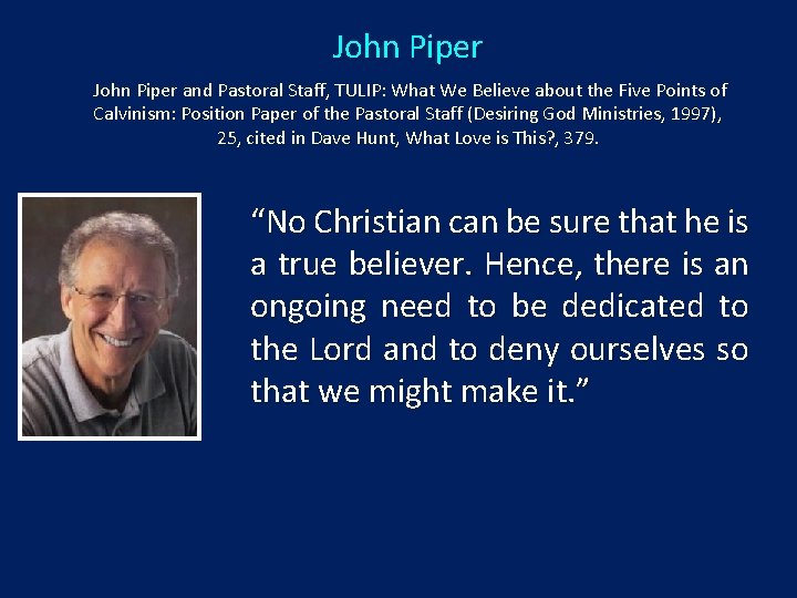 John Piper and Pastoral Staff, TULIP: What We Believe about the Five Points of