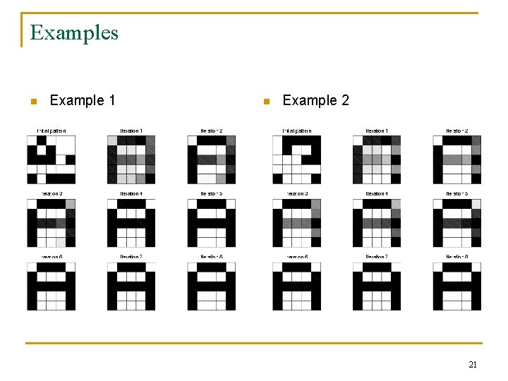 Examples n Example 1 n Example 2 21 Examples n Example 1 n Example 2 21