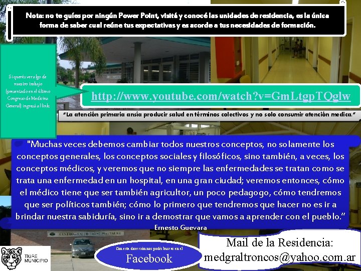 Nota: no te guíes por ningún Power Point, visitá y conocé las unidades de