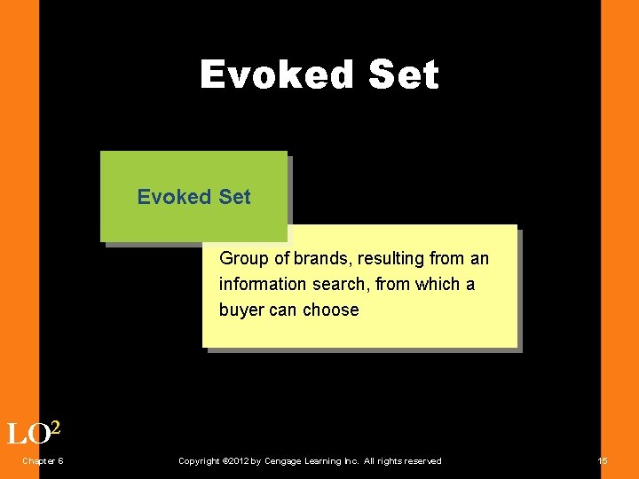 Evoked Set Group of brands, resulting from an information search, from which a buyer