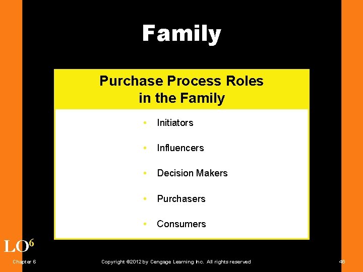 Family Purchase Process Roles in the Family • Initiators • Influencers • Decision Makers