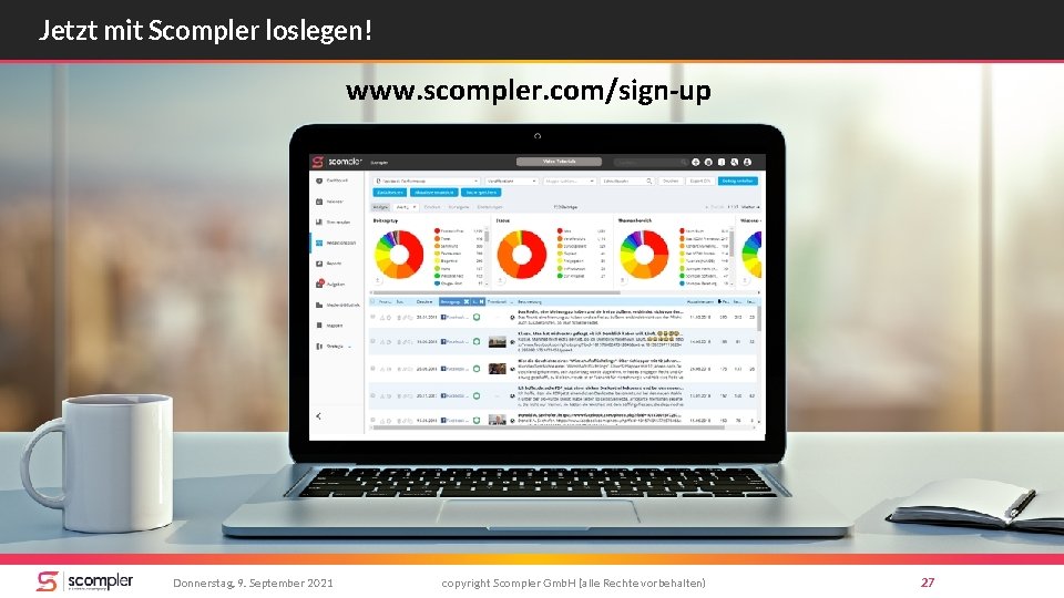 Jetzt mit Scompler loslegen! www. scompler. com/sign-up Donnerstag, 9. September 2021 copyright Scompler Gmb.
