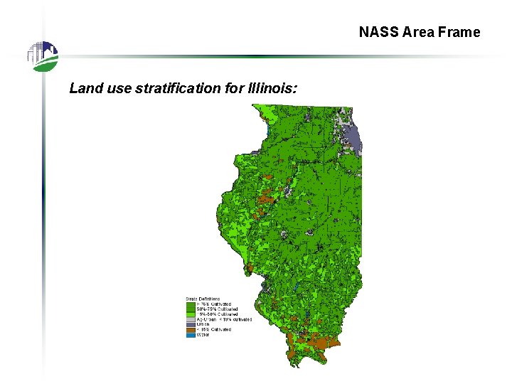 NASS Area Frame Land use stratification for Illinois: 