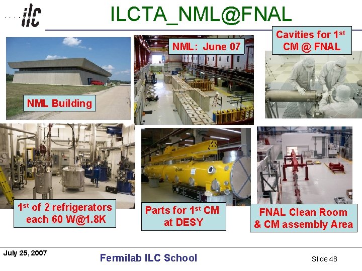 ILCTA_NML@FNAL Americas NML: June 07 Cavities for 1 st CM @ FNAL NML Building
