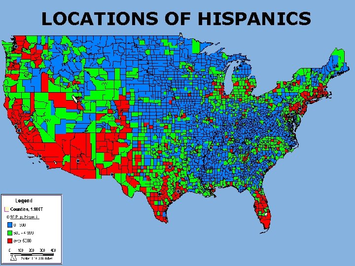 Latinos por País de Procedencia LOCATIONS OF HISPANICS Los Diez Grupos Demográficos Latino más