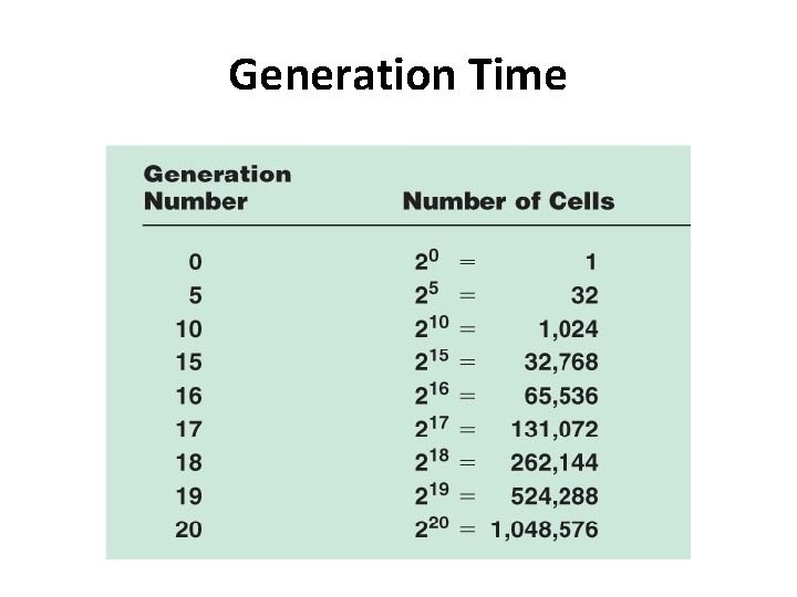 Generation Time 