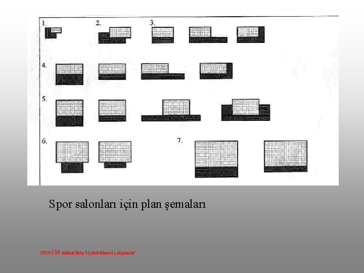 Spor salonları için plan şemaları mim 384 mimarlıkta biçimbilimsel çalışmalar 