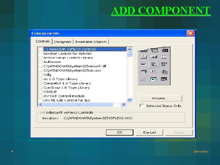 ADD COMPONENT 4 bimocahyo ADD COMPONENT 4 bimocahyo