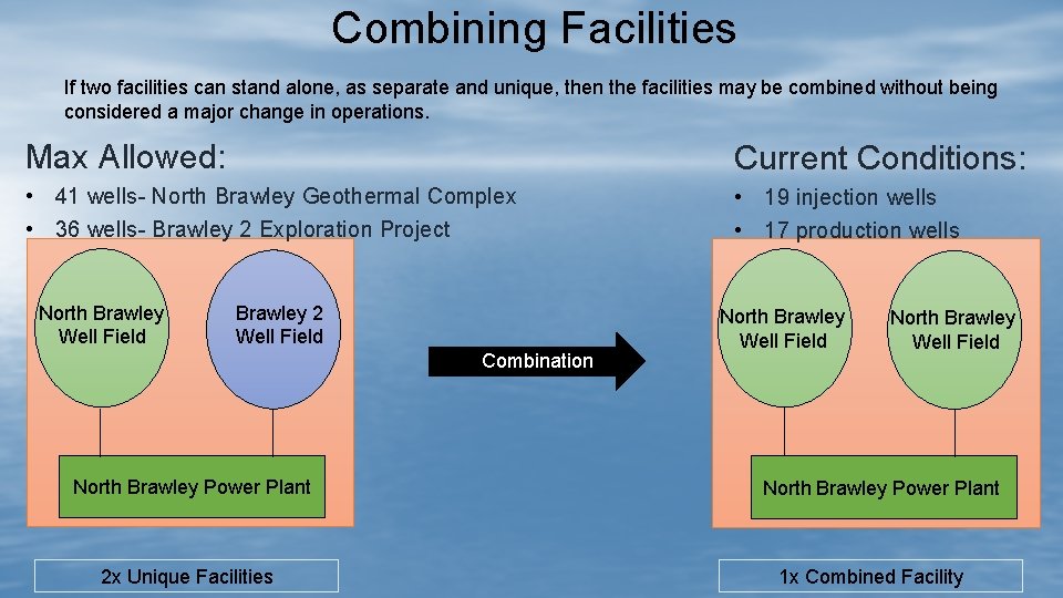 Combining Facilities If two facilities can stand alone, as separate and unique, then the
