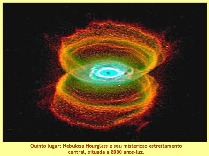 Quinto lugar: Nebulosa Hourglass e seu misterioso estreitamento central, situada a 8000 anos-luz 