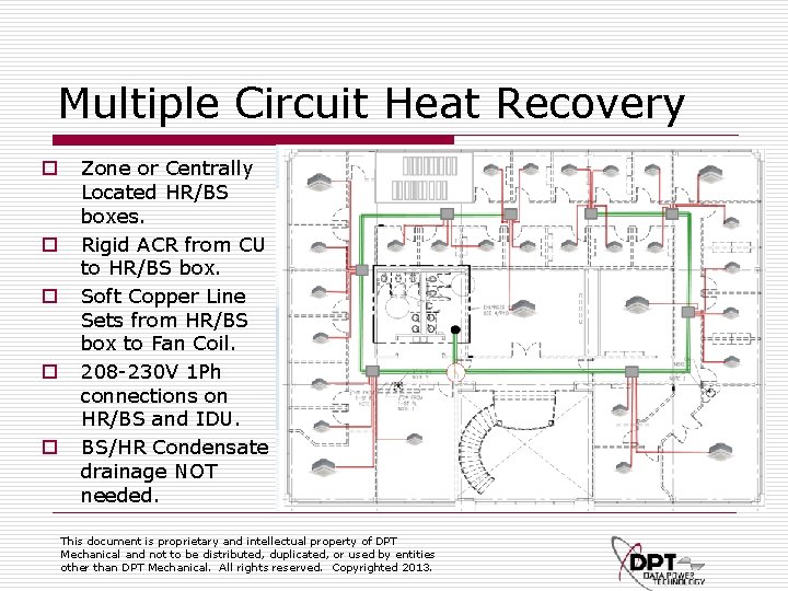 Multiple Circuit Heat Recovery o o o Zone or Centrally Located HR/BS boxes. Rigid