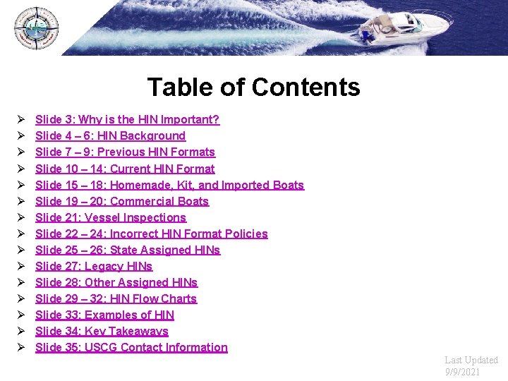 Table of Contents Ø Ø Ø Ø Slide 3: Why is the HIN Important?