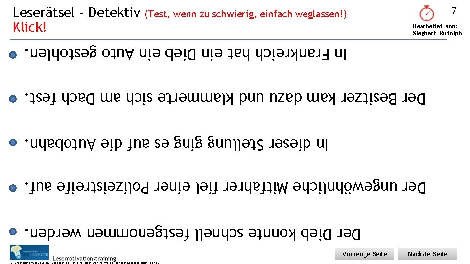 C: UsersMasterOne. DriveAA - ÜbungenFür alleTexte leichtWort für Wort 11 Auf dem Autodach. pptm