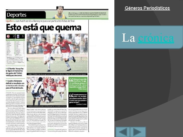 Géneros Periodísticos La crónica 