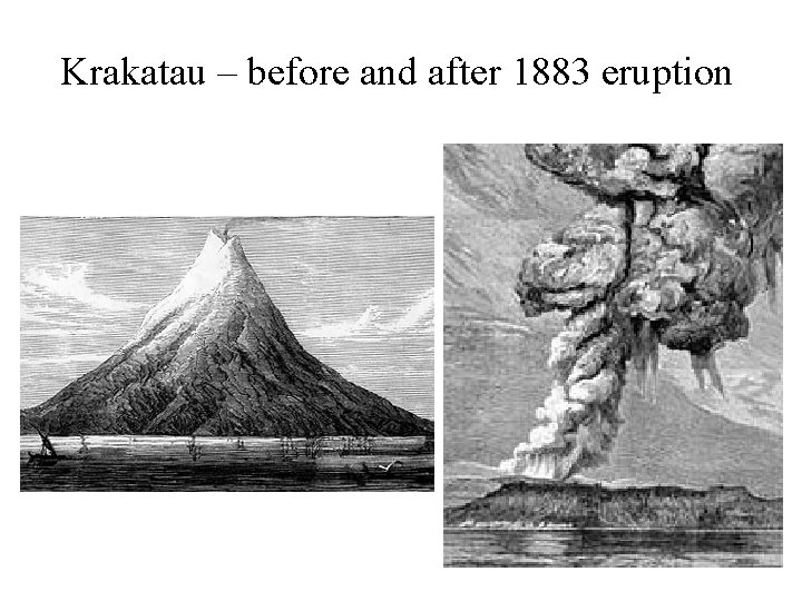 Krakatau – before and after 1883 eruption 