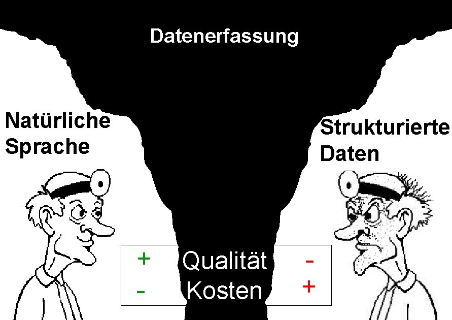 Datenerfassung Natürliche Sprache Strukturierte Daten + - Qualität Kosten + 