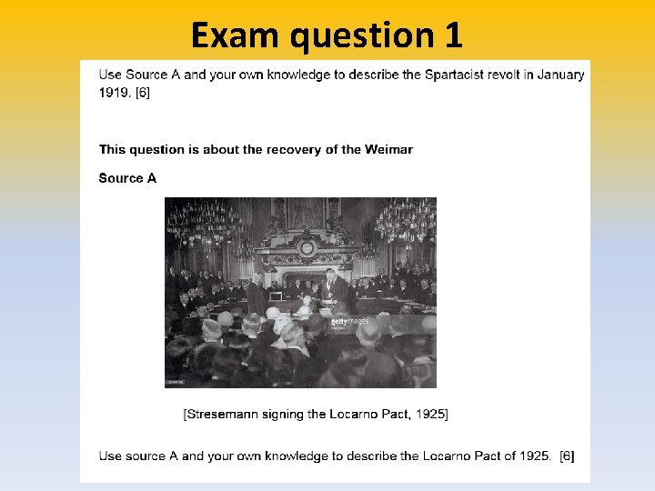 Exam question 1 