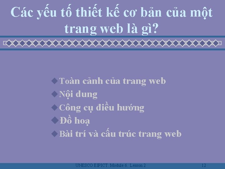 Các yếu tố thiết kế cơ bản của một trang web là gì? u