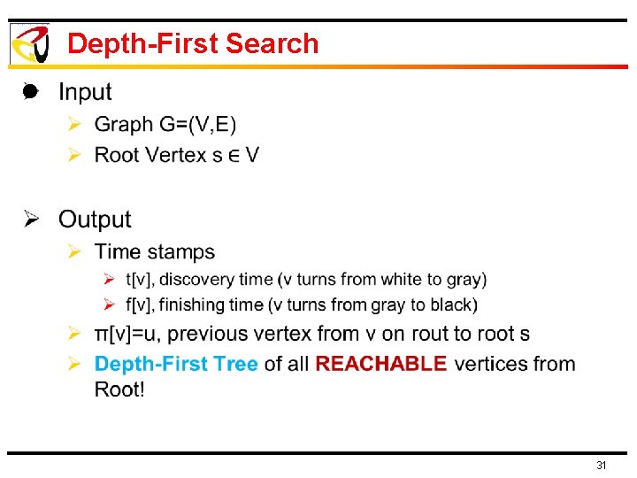 Depth-First Search l 31 