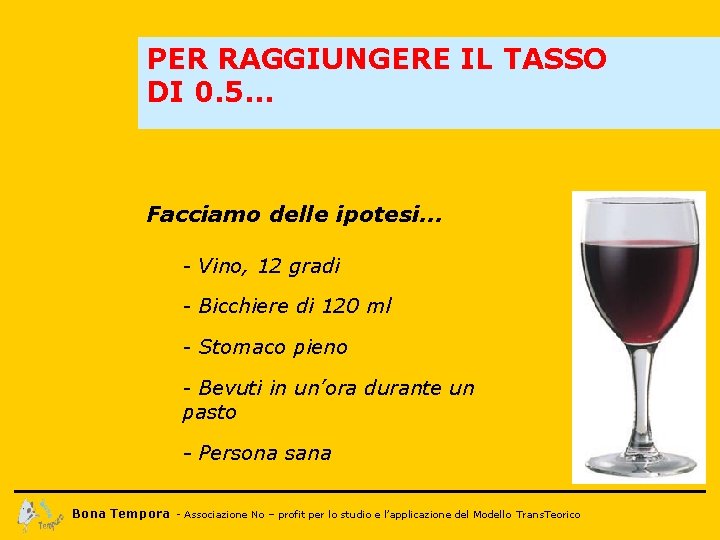 PER RAGGIUNGERE IL TASSO DI 0. 5… Facciamo delle ipotesi… - Vino, 12 gradi