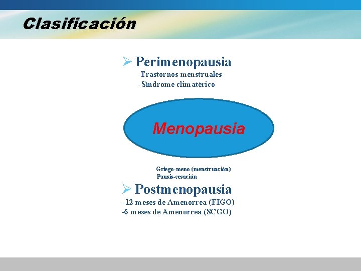 Clasificación Ø Perimenopausia -Trastornos menstruales -Síndrome climatérico Menopausia Griego-meno (menstruación) Pausis-cesación Ø Postmenopausia -12