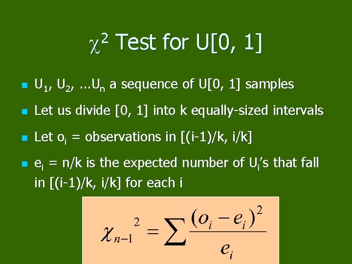 2 c Test for U[0, 1] n U 1, U 2, . . .