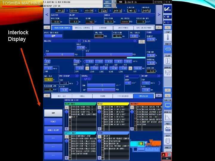 TOSHIBA MACHINE Interlock Display 