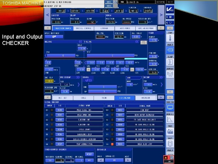 TOSHIBA MACHINE TM AC Plan Ⅱ Input and Output CHECKER 