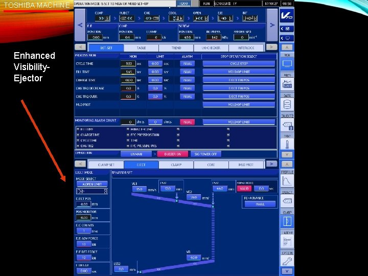 TOSHIBA MACHINE Enhanced Visibility. Ejector 