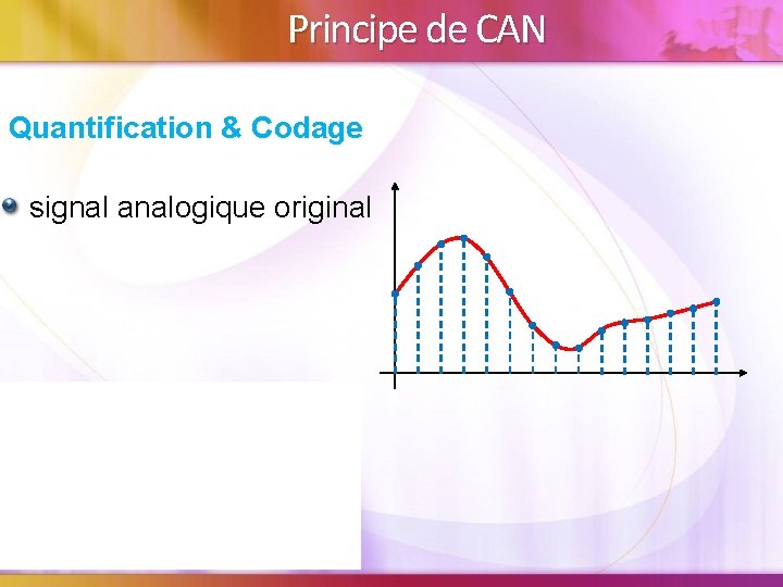 Principe de CAN Quantification & Codage signal analogique original 