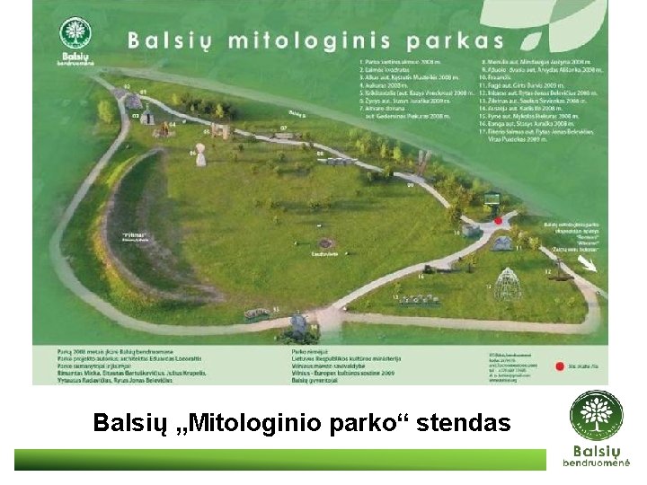 Balsių „Mitologinio parko“ stendas 