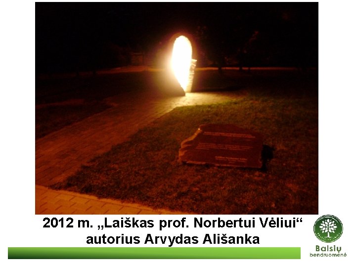 2012 m. „Laiškas prof. Norbertui Vėliui“ autorius Arvydas Ališanka 