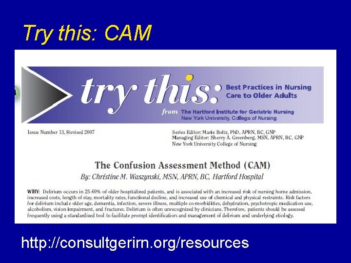 Try this: CAM http: //consultgerirn. org/resources 