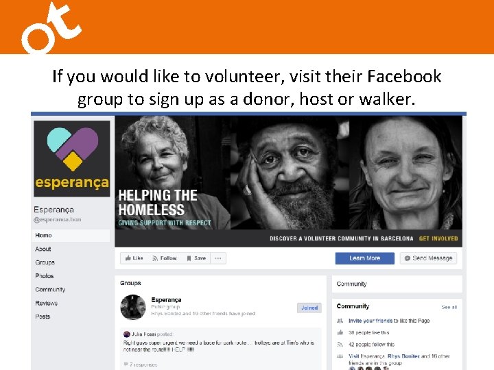 If you would like to volunteer, visit their Facebook group to sign up as