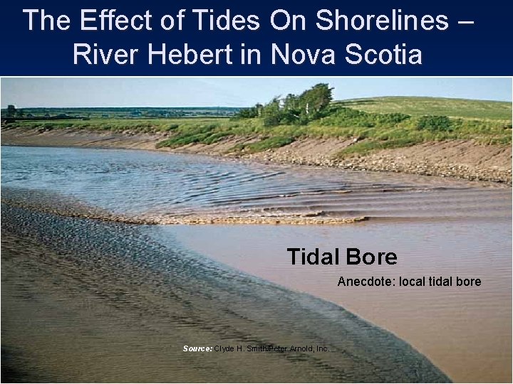 The Effect of Tides On Shorelines – River Hebert in Nova Scotia Tidal Bore