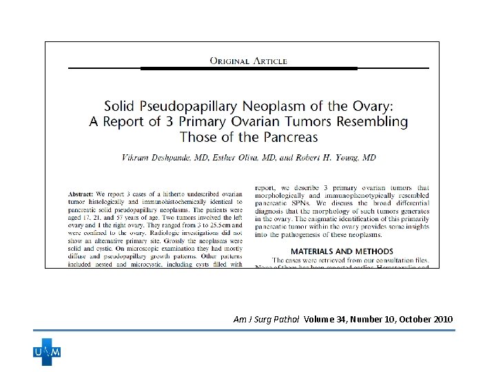 Am J Surg Pathol Volume 34, Number 10, October 2010 