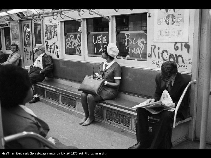 Graffiti on New York City subways shown on July 26, 1972. (AP Photo/Jim Wells)