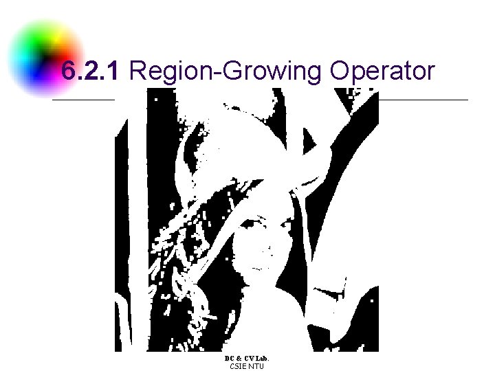 6. 2. 1 Region-Growing Operator DC & CV Lab. CSIE NTU 