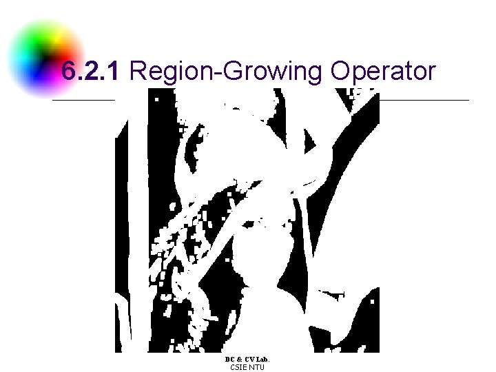 6. 2. 1 Region-Growing Operator DC & CV Lab. CSIE NTU 