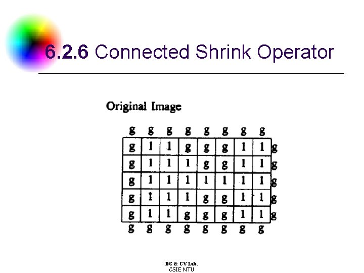 6. 2. 6 Connected Shrink Operator DC & CV Lab. CSIE NTU 
