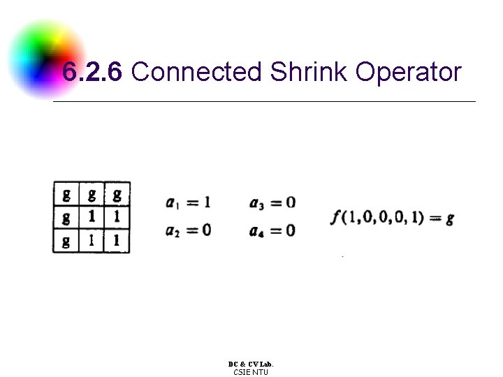 6. 2. 6 Connected Shrink Operator DC & CV Lab. CSIE NTU 